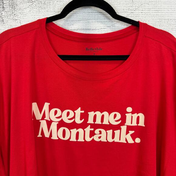 Torrid Belle Isle Plus Size Red "Meet Me In Montauk" Crew Graphic Tee Size 4X - Picture 6 of 7
